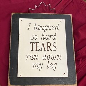 Hand Crafted Black and White Humor Plaque